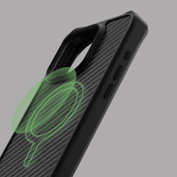Itskins Ballistic Carbon iPhone 15 Pro Max Magsafe Case - Black - Tashqila