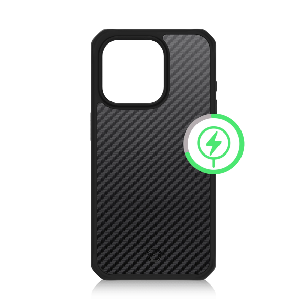 Itskins Ballistic Carbon iPhone 15 Pro Max Magsafe Case - Black - Tashqila