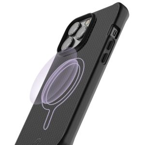 Itskins Ballistic Carbon iPhone 15 Pro Magsafe Case -Black - Tashqila