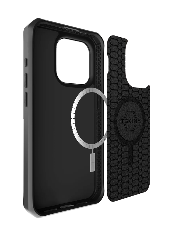 Itskins Ballistic Carbon iPhone 15 Pro Magsafe Case -Black - Tashqila