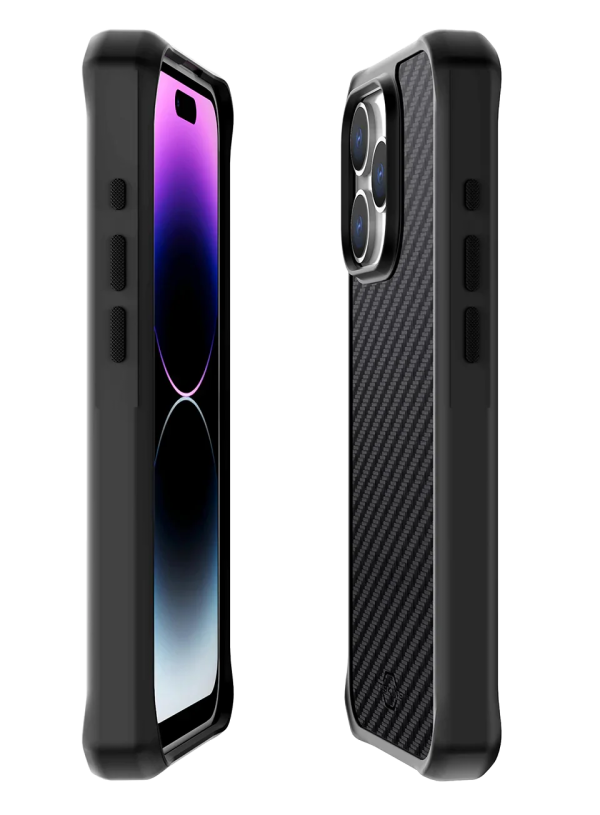 Itskins Ballistic Carbon iPhone 15 Pro Magsafe Case -Black - Tashqila