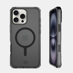 iPhone 16 Pro Max Itskins Hybrid Vapor Touch Magsafe Case - Smoke - Tashqila