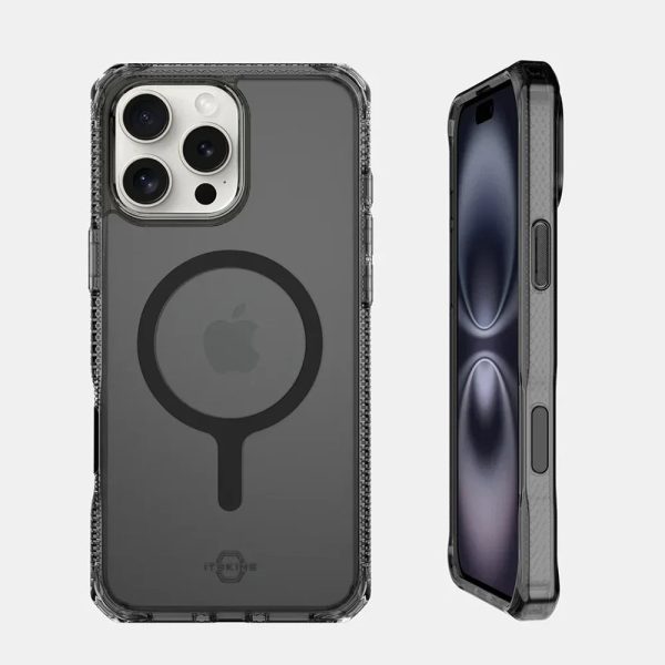 iPhone 16 Pro Max Itskins Hybrid Vapor Touch Magsafe Case - Smoke - Tashqila