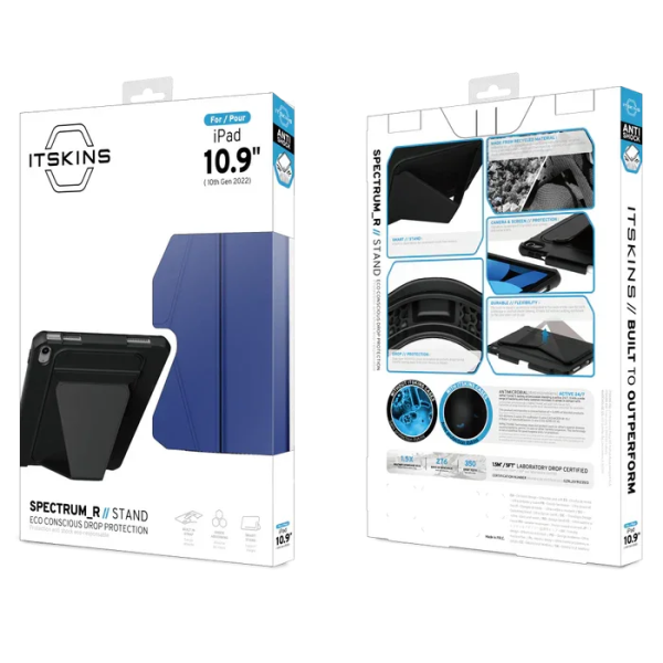 Itskins Spectrum iPad 11 (A16) & iPad 10.9 (10th Gen) Stand Case - Navy Blue - Tashqila