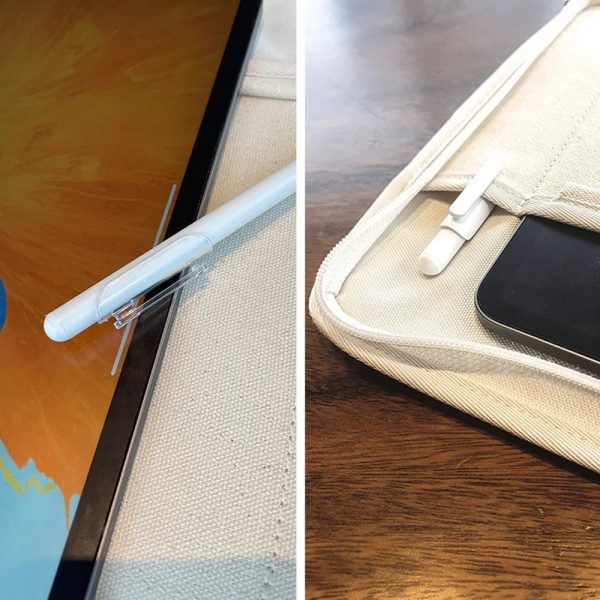 Araree A-Clip For Apple Pencil 2 Pcs Set - Clear And White - Tashqila