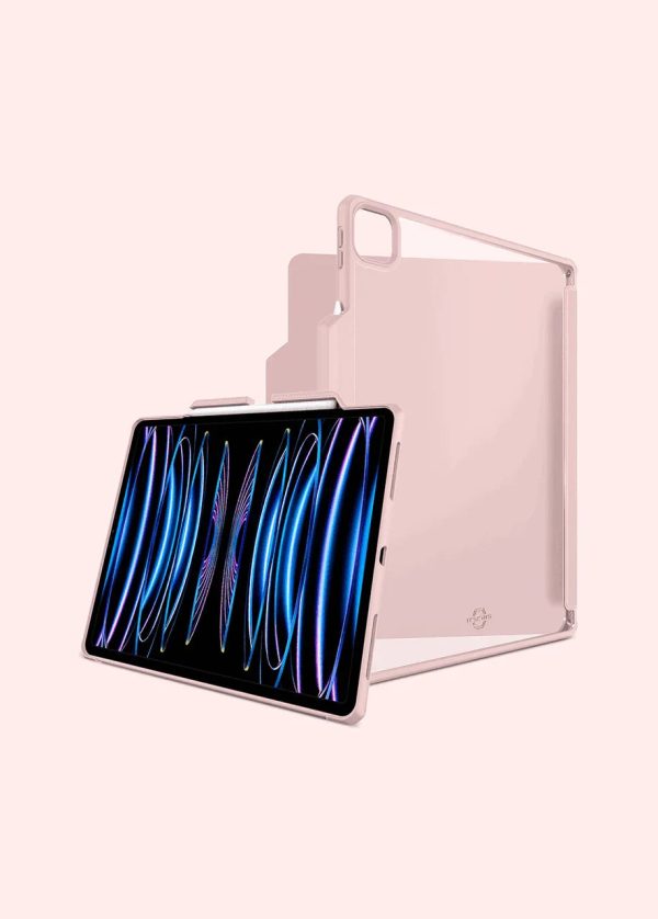 Itskins Hybrid Solid Folio Case iPad Pro 12.9 (5th & 6th Gen.) - Pink - Tashqila