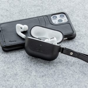 Torrii Luxcraft Leather Case For Airpods Pro - Black - Tashqila