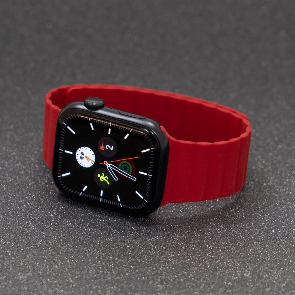 Torrii Watch 49/46/45/44 Mm Saturn Silicone Magnetic Strap - Red - Tashqila