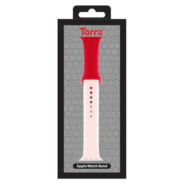 Torrii Watch 49/46/45/44 Mm Silicone Mix Watch Strap - Red/Pink - Tashqila