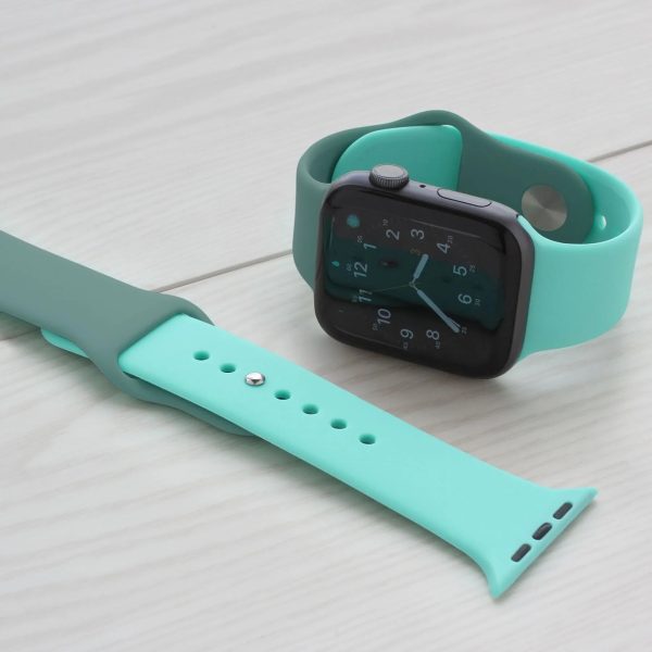Torrii Watch 49/46/45/44 Mm Silicone Mix Watch Strap - Dark Green/Aqua Blue - Tashqila