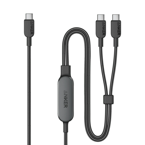 Anker 2-In-1 Usb-C To Usb-C Cable 140W (1.2M/4Ft) -Black - Tashqila