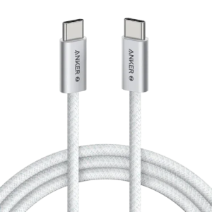 Anker Zolo 240W Usb-C To Usb-C Cable Braided (1.8M/6Ft) -White - Tashqila