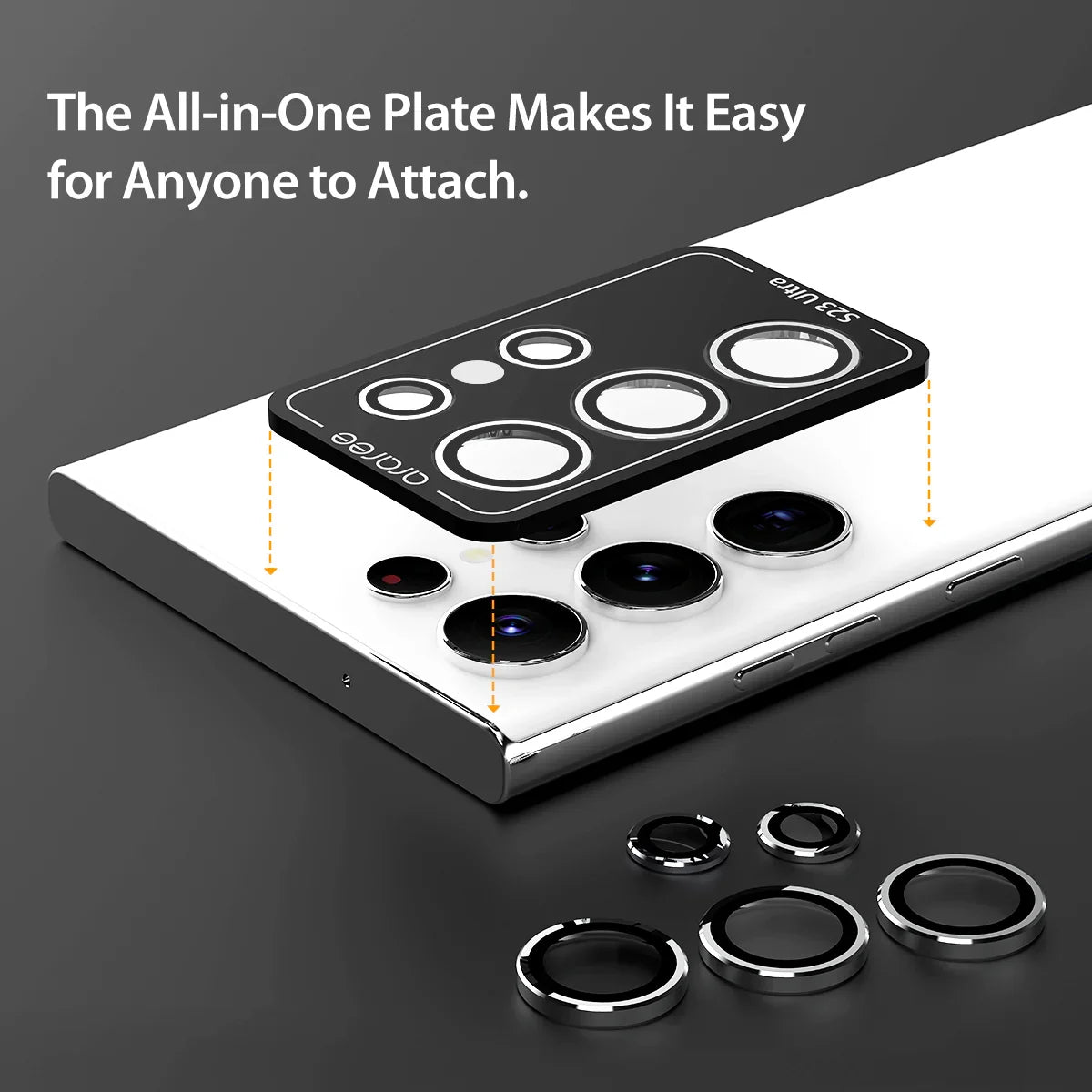 Araree Metal Ring C-Subcore Camera Lens Protector For Samsung Galaxy S23 Ultra -Clear - Tashqila
