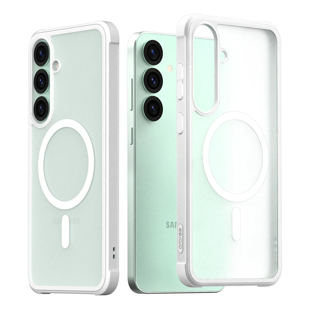 Araree Samsung S25 Plus Duple Armor Magsafe Case - White - Tashqila