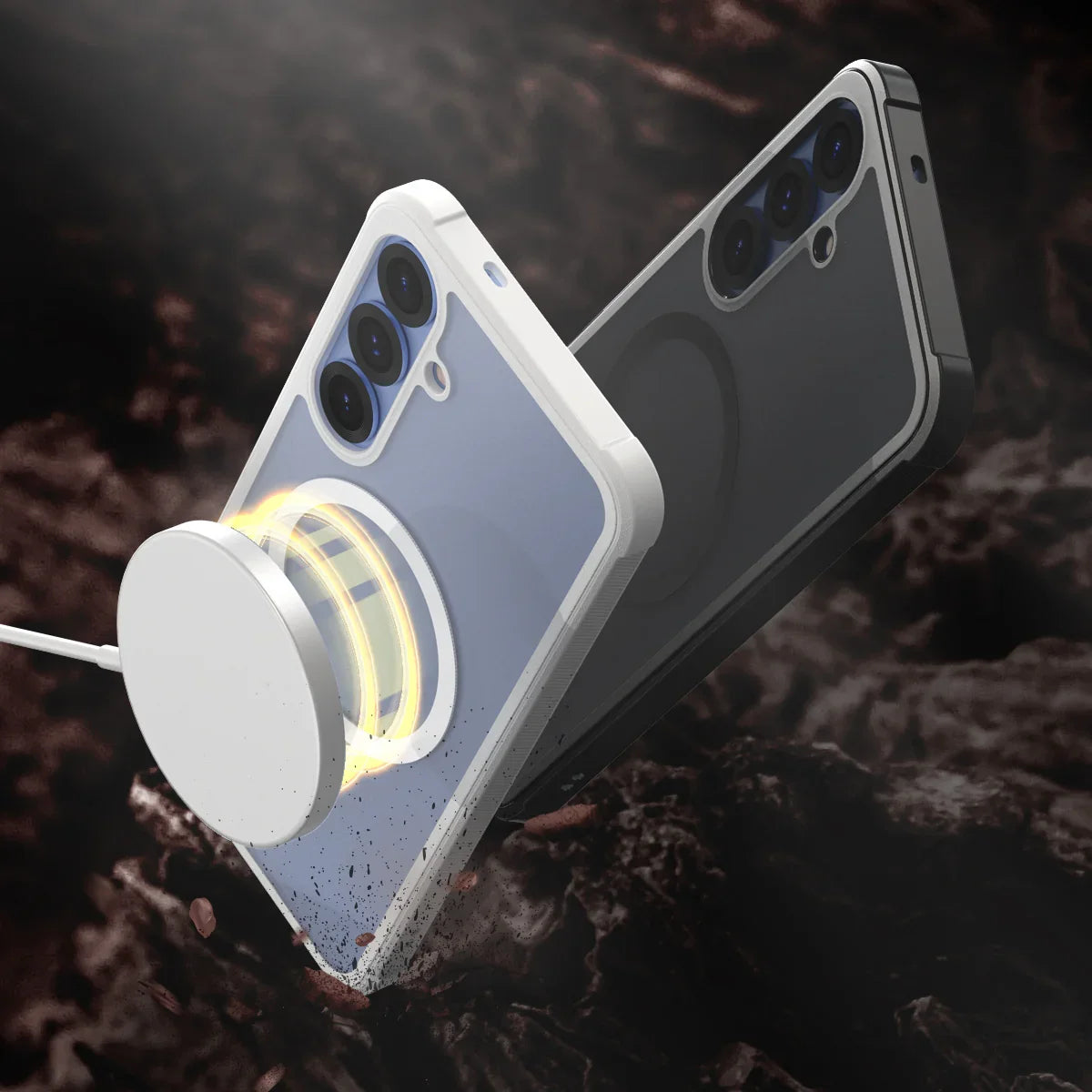 Araree Samsung S25 Plus Duple Armor Magsafe Case - White - Tashqila