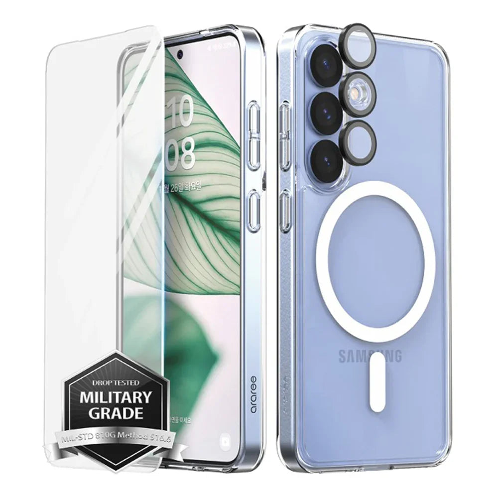 Araree Samsung S25 Plus Magsafe Duple 3 In 1 Bundle Pack - Clear - Tashqila