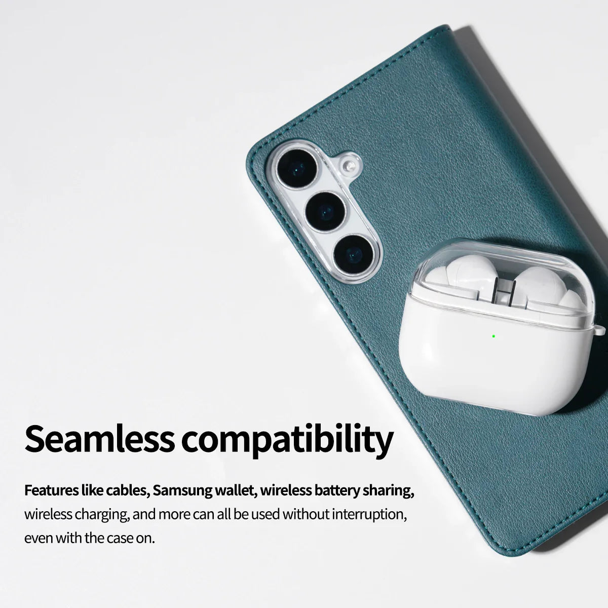 Araree Samsung S25 Plus Mustang Diary Case - Ash Blue - Tashqila