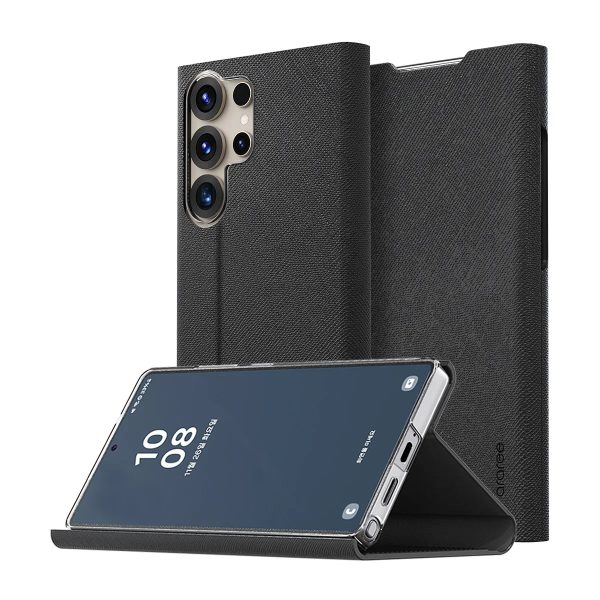 Araree Samsung S25 Ultra Bonnet Diary Case - Black - Tashqila