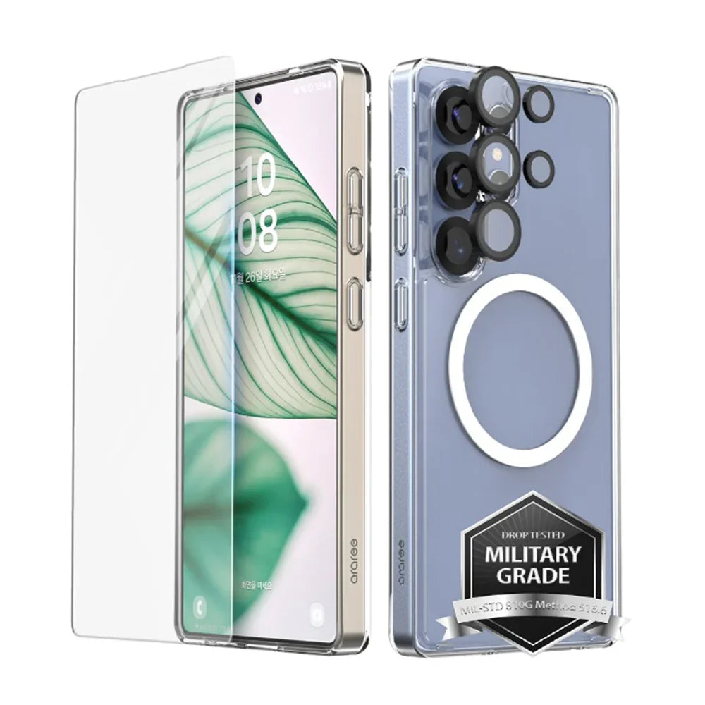 Araree Samsung S25 Ultra Magsafe Duple 3 In 1 Bundle Pack - Clear - Tashqila