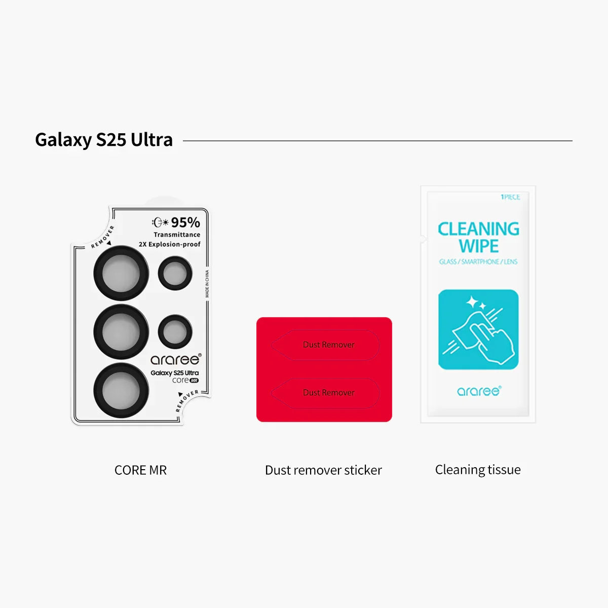 Araree Samsung S25 Ultra Metal Ring Camera Lens - Clear - Tashqila