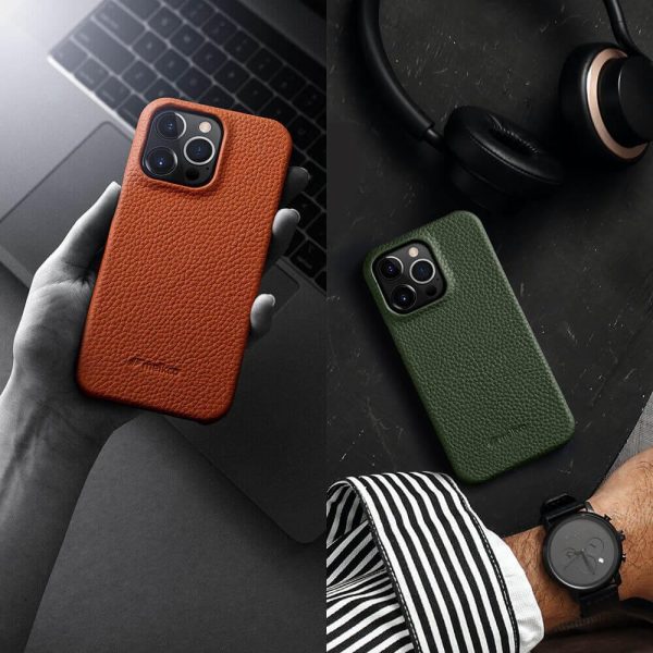 Melkco iPhone 15 Pro Premium Leather Magsafe Cover - Black - Tashqila
