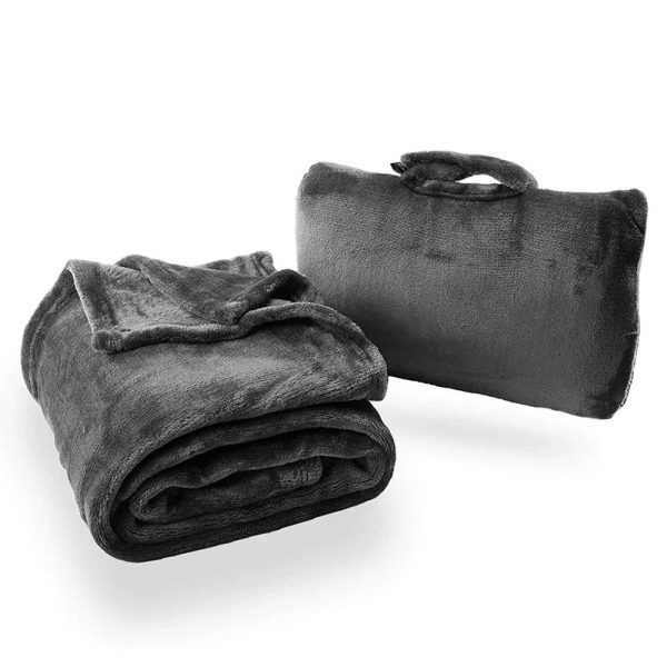 CABEAU Fold 'n Go Blanket - Charcoal Black - Tashqila