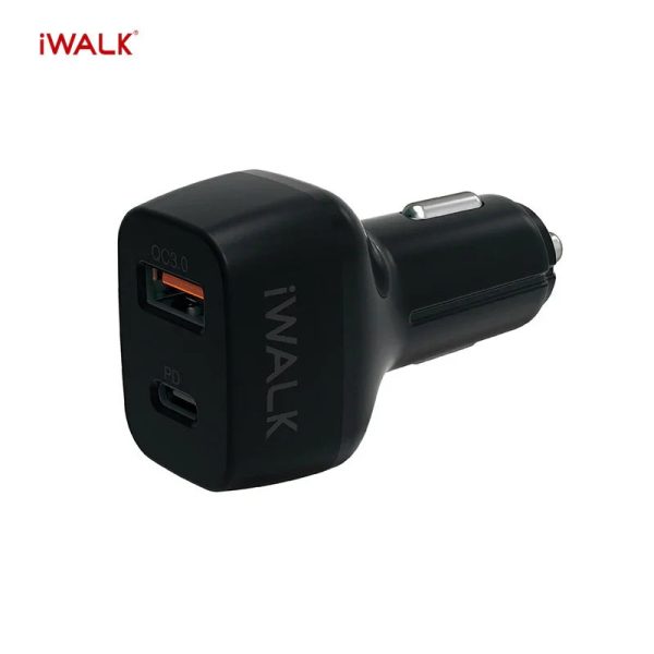 iWalk Power Delivery Car Charger - Black - Tashqila