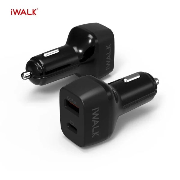 iWalk Power Delivery Car Charger - Black - Tashqila