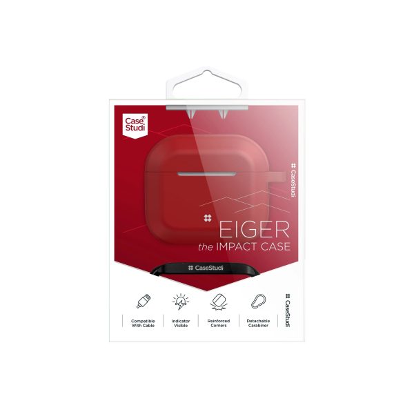 Casestudi Eiger Series Case For Airpods 3 - Red - Tashqila