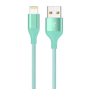 USB to Lightning Braided Mfi Cable 1.8m - Mint - Tashqila