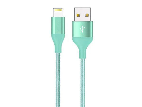 USB to Lightning Braided Mfi Cable 1.8m - Mint - Tashqila