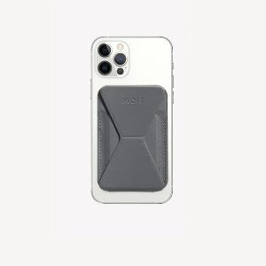 Moft Snap-On iPhone Stand & Wallet - Grey - Tashqila