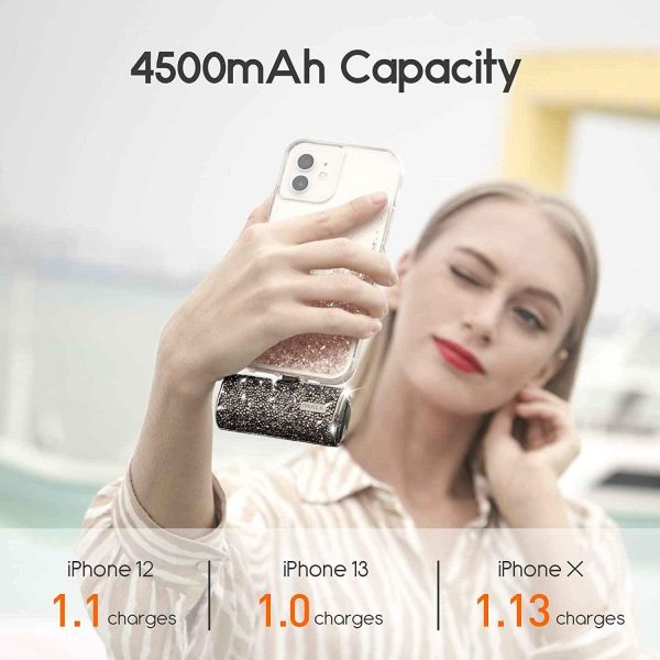 iWalk 4500mAh Lightning Pocket Power Bank - Black Diamond
