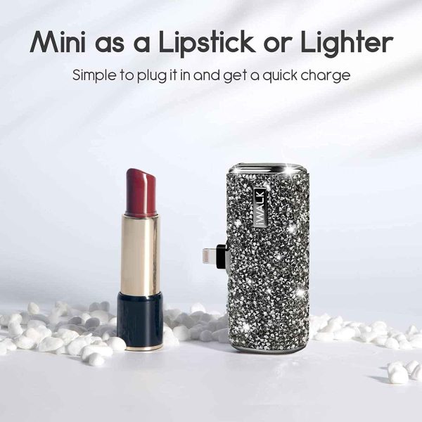 iWalk 4500mAh Lightning Pocket Power Bank - Black Diamond