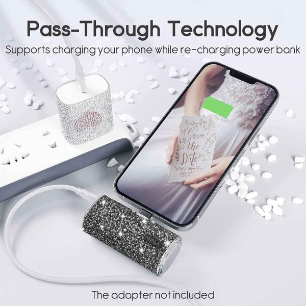 iWalk 4500mAh Lightning Pocket Power Bank - Black Diamond