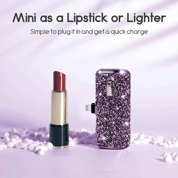 iWalk 4500mAh Lightning Pocket Power Bank - Purple Diamond