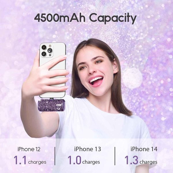 iWalk 4500mAh Lightning Pocket Power Bank - Purple Diamond