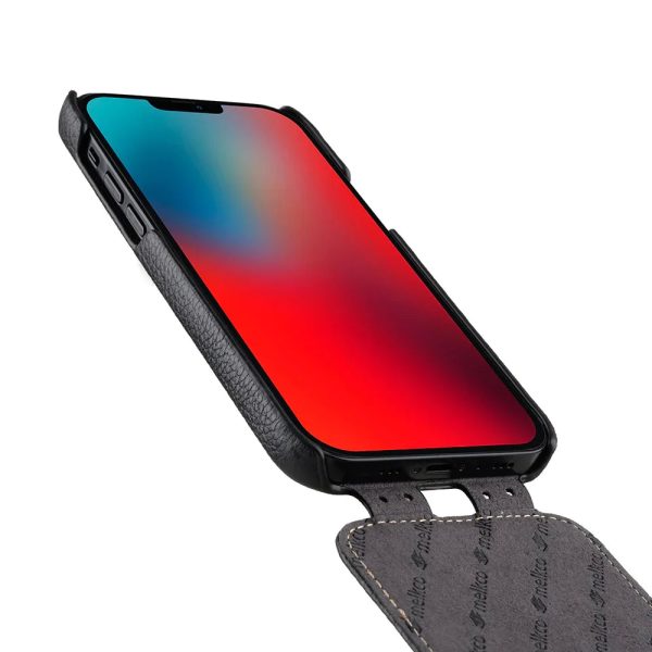 Melkco iPhone 12 Pro Max Jacka Series Premium Leather Cover- Black - Tashqila