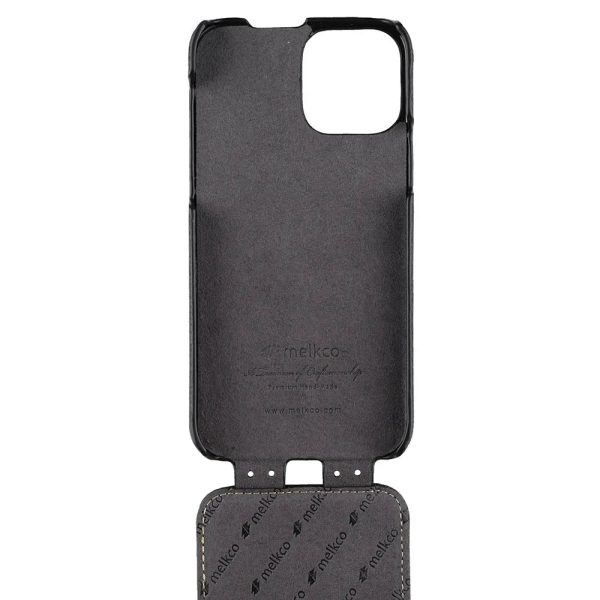 Melkco iPhone 12 Pro Max Jacka Series Premium Leather Cover- Black - Tashqila