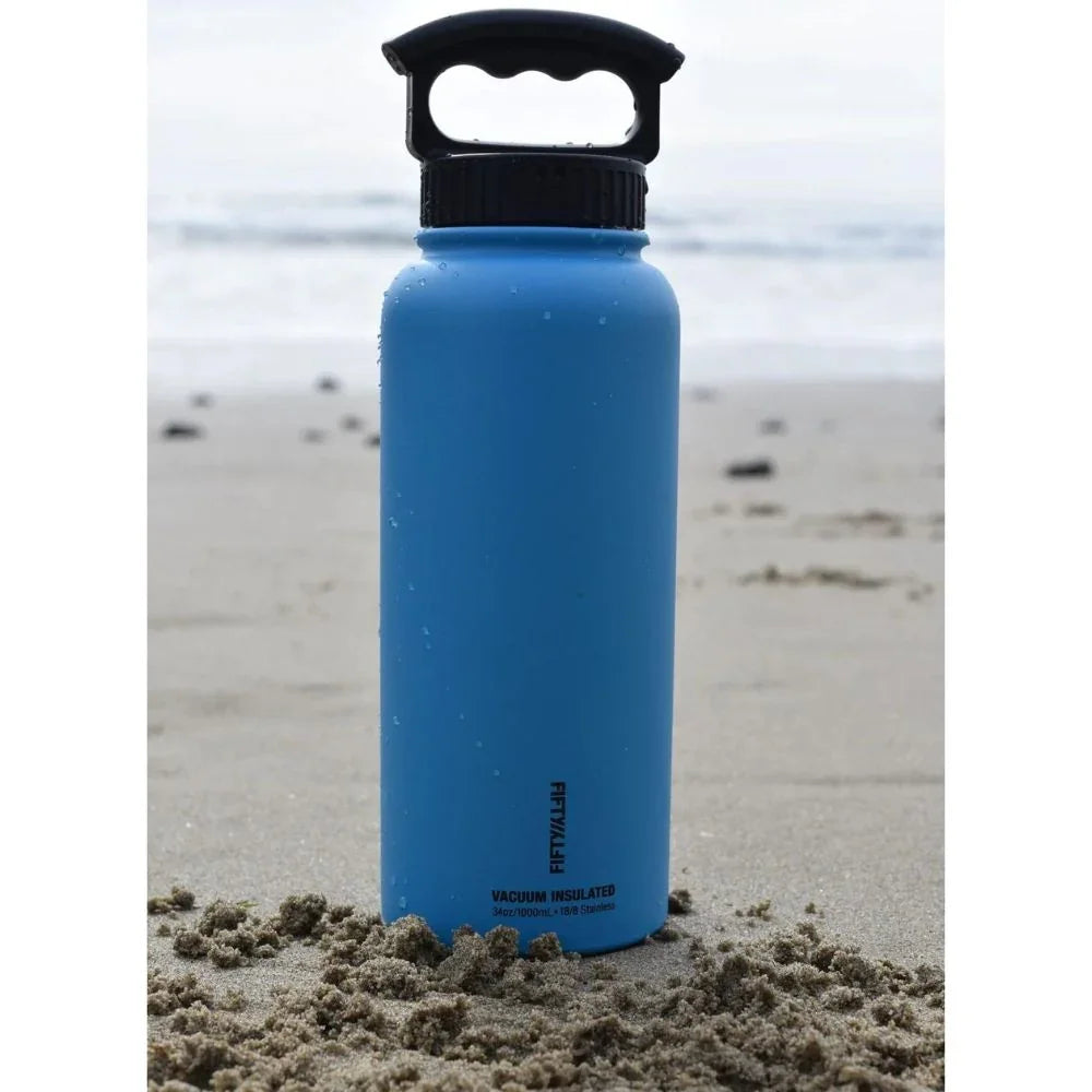 Fifty/Fifty 1L Bottle 3 Finger Lid - Blue - Tashqila