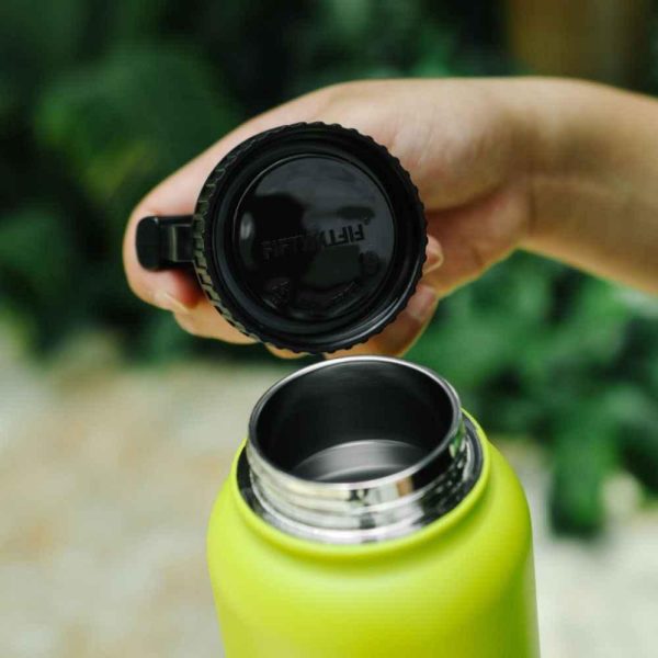 Fifty/Fifty 1L Bottle 3 Finger Lid - Coral