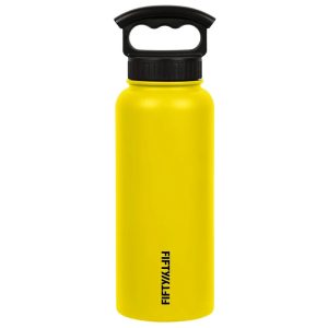 Fifty/Fifty 1L Bottle 3 Finger Lid - Yellow - Tashqila