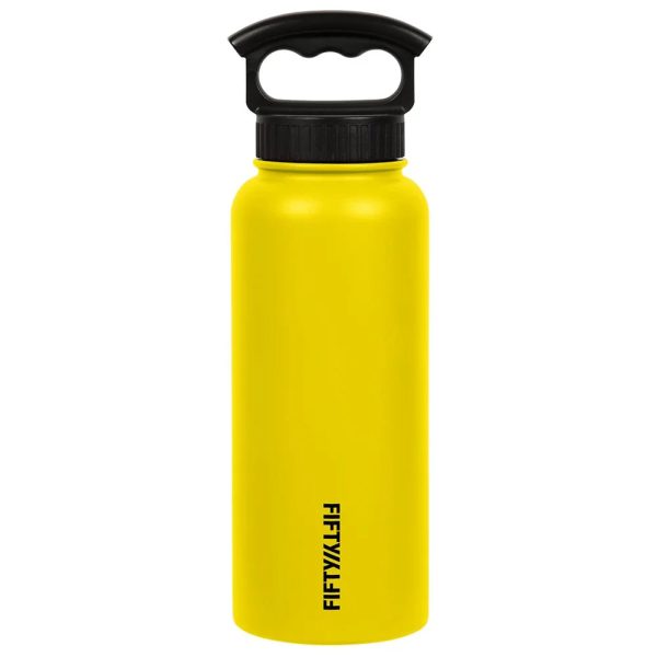 Fifty/Fifty 1L Bottle 3 Finger Lid - Yellow - Tashqila