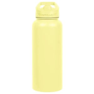 Fifty/Fifty 1L Bottle With Straw Cap - Lemon Drop - Tashqila