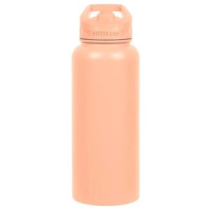 Fifty/Fifty 1L Bottle With Straw Cap - Peach - Tashqila