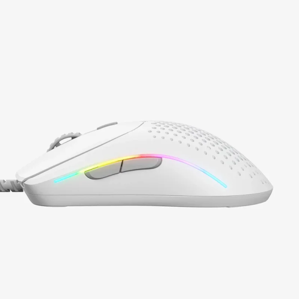 Glorious Model O2 Mini Wired Gaming Mouse - Matte White - Tashqila