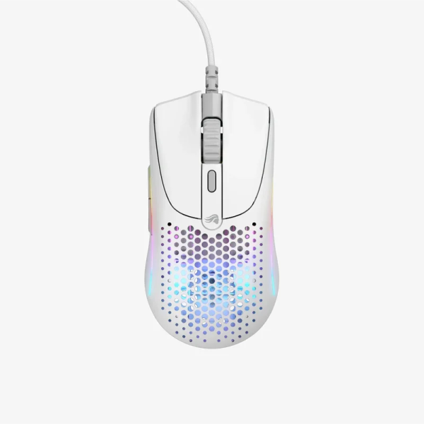 Glorious Model O2 Mini Wired Gaming Mouse - Matte White - Tashqila