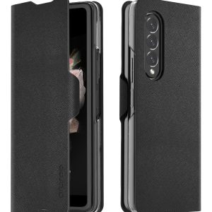 Araree Bonnet Diary Flip Case For Samsung Galaxy Z Fold 3 - Black - Tashqila