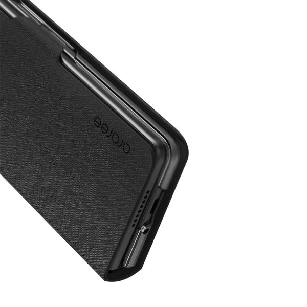 Araree Bonnet Diary Flip Case For Samsung Galaxy Z Fold 3 - Black - Tashqila