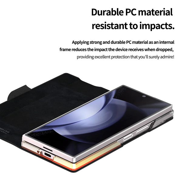 Araree Samsung Z Fold 6 Bonnet Diary Case - Black - Tashqila
